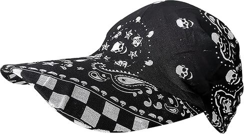 Do Dew Rags with Brim Sun Protection Skull Beanies Quick Dry Headband Hat Motorcycle Head Wrap for Men Women in Kuwait