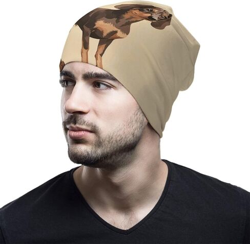 Flat Style Dachshund Beanie Hat Soft Warm Skull Cap Lightweight Slouchy Hip-Hop Beanie Cap Knit Hats for Women Men Outdoor in Kuwait