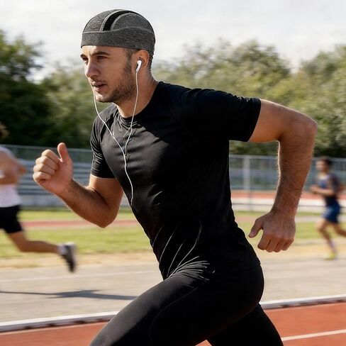 Cooling Mesh Skull Cap Helmet Liner - Unisex Beanie for Cycling & Running, Fits Under Helmets in Kuwait