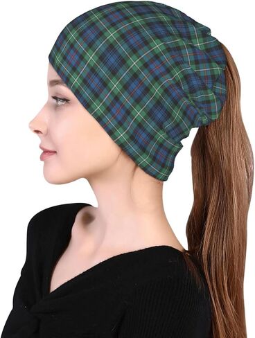 Soft Beanie Hat Slouchy Skull Cap Stretch Scarf Head Wrap for Men Women in Kuwait