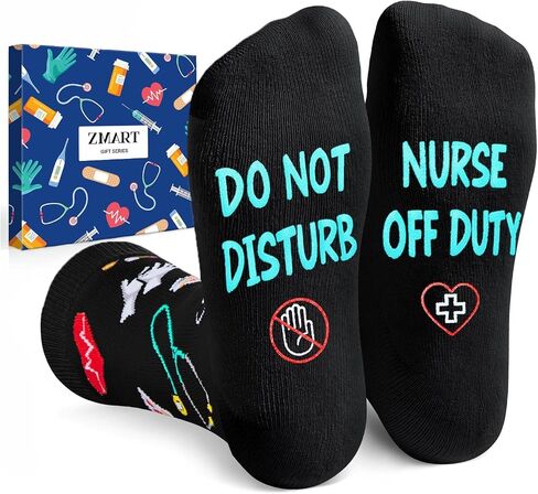 HAPPYPOP Funny Nurse Socks Gifts - Male Nurse Gifts Ideas CNA RN Gifts Nursing Student Gifts Nurse Graduation Gifts Nursing School Gifts Nurse Off Duty Socks in Saudi Arabia