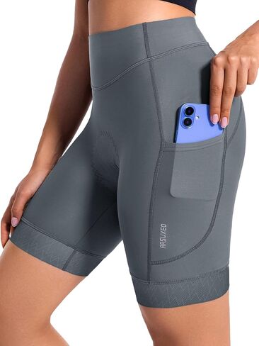 ARSUXEO Padded Bike Shorts Women Cycling Shorts with Padding Bicycle Underwear 2 Pockets in Kuwait