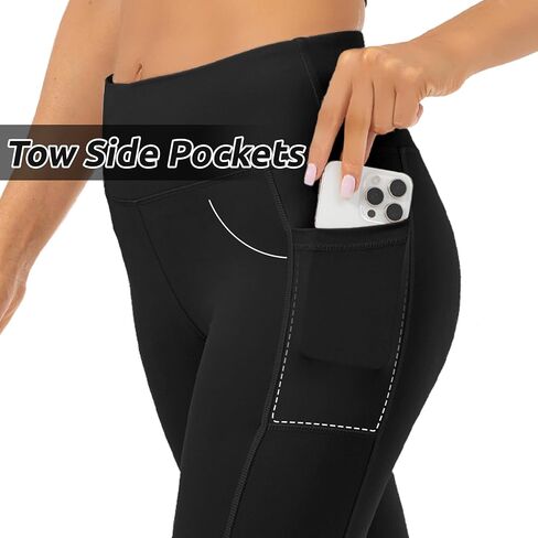 Capri Leggings for Women High Waisted Leggings with Pockets Tummy Control Yoga Pants for Athletic Workout Cycling in Saudi Arabia