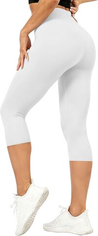 Capri Leggings for Women High Waisted Leggings with Pockets Tummy Control Yoga Pants for Athletic Workout Cycling in Saudi Arabia