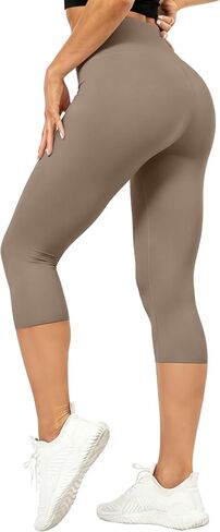 Capri Leggings for Women High Waisted Leggings with Pockets Tummy Control Yoga Pants for Athletic Workout Cycling in Saudi Arabia