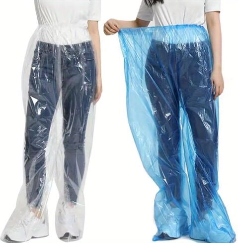2 Pcs Lightweight Rain Pants Set for Adults Waterproof Outdoor Rain Trousers with Elastic Waist Durable Travel Rain Gear for Hiking Camping Cycling Fishing and All Weather Protection Blue in Kuwait