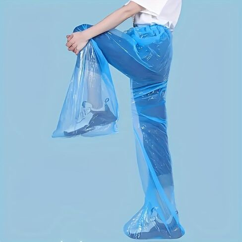 2 Pcs Lightweight Rain Pants Set for Adults Waterproof Outdoor Rain Trousers with Elastic Waist Durable Travel Rain Gear for Hiking Camping Cycling Fishing and All Weather Protection Blue in Kuwait