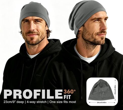 Justrideon 3-Pack Cooling Skull Caps for Men - Breathable Quick Dry Skull Cap Helmet Liner for Cycling Motorcycle Running in Kuwait