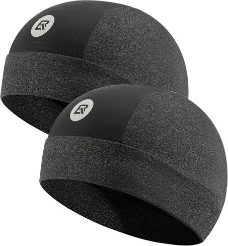 ROCKBROS Cooling Skull Caps for Men Women,Hard Hat Liner Helmet Liner Cycling Cap Motorcycle Sweat Wicking Head Wrap 2 Packs in Kuwait