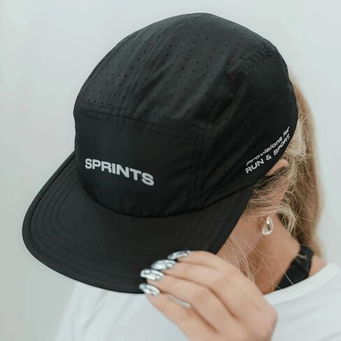 Sprints Blaze 5 Panel Hat | Lightweight Performance Running Cap, Breathable, Quick-Dry, Adjustable Fit | Unisex in Kuwait