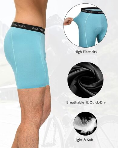 Padded Cycling Shorts Men's Cycling Underwear with 3D Padding Biking Bicycle Shorts Shock Absorb Comfortable Lightweight in Saudi Arabia