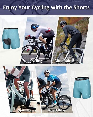 Padded Cycling Shorts Men's Cycling Underwear with 3D Padding Biking Bicycle Shorts Shock Absorb Comfortable Lightweight in Saudi Arabia
