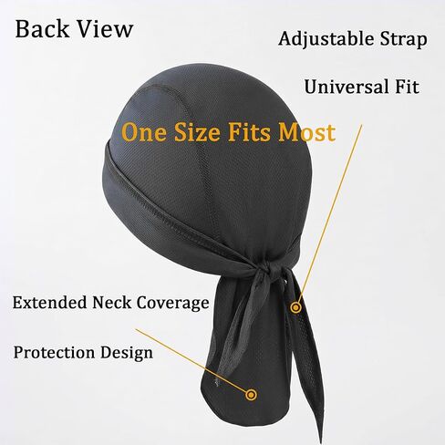 Kids Cooling Do Rag 2-Pack, Adjustable Skull Cap & Head Wrap for Boys and Girls, Sports, Bike Riding, Daily Wear in Saudi Arabia