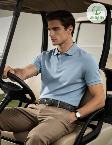 Mile High Life Polyester Cotton Stretch Braided Belt, High Elastic No Hole Casual Golf Belt For Men and Women in Kuwait