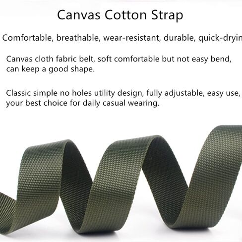 Mens & Womens Canvas Belt Black D-ring Plus Size Web Fabric Casual Belts 3.8cm Wide, 2 Pcs in Kuwait