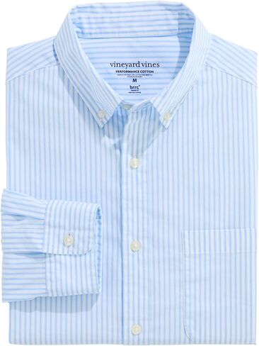 Vineyard Vines Men's Marathon Stripe Performance Cotton Shirt in Kuwait