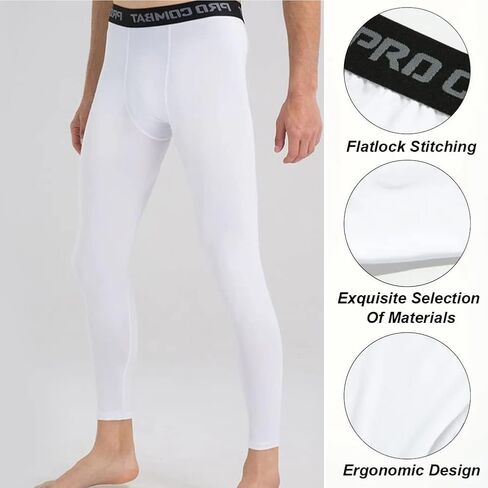 Men's Compression Pants,Breathable Men Running Tights Leggings Athletic Compression Pant Sports Long Pants in Kuwait