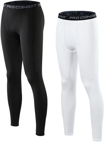 Men's Compression Pants,Breathable Men Running Tights Leggings Athletic Compression Pant Sports Long Pants in Kuwait