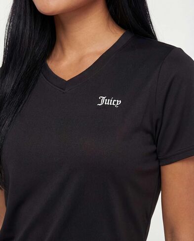 Juicy Couture Women's Short Sleeve V-Neck Athletic T-Shirts – Workout, Fitness, Yoga, Pilates, Gym Activewear in Kuwait