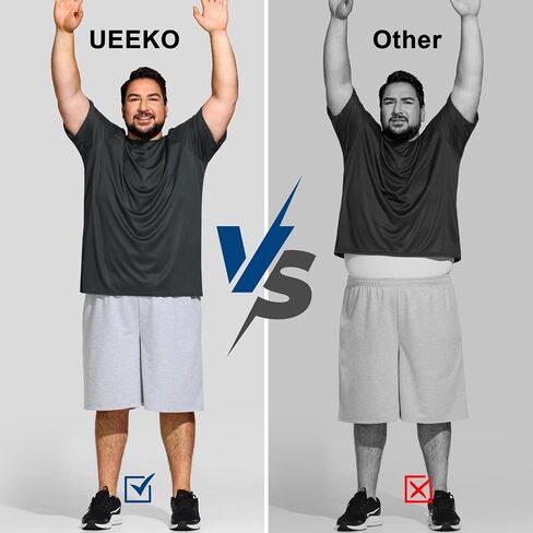 Big & Tall Men's Dry Fit Moisture Wicking T Shirts, Comfort & Breathable Tees for Gym Running Casual Undershirts in Kuwait