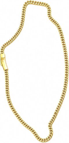 10K Yellow Gold Miami Cuban Link Chain Necklace for Men and Women, 7.5mm Italian Cuban Chain, 26 Inch in Kuwait