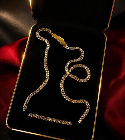 10K Yellow Gold Miami Cuban Link Chain Necklace for Men and Women, 7.5mm Italian Cuban Chain, 26 Inch in Kuwait