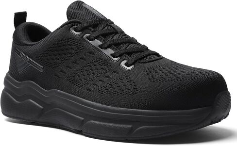 Wide Steel Toe Shoes for Men Orthopedic Safety Shoes with Arch Support, Waterproof Non Slip Work Shoes Comfortable Cushioned Walking Shoes in Kuwait