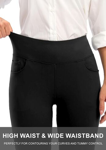 Rammus Womens High Waist Dress Pants with Pockets Business Casual Work Pants for Women Stretchy Skinny Slacks for Office in Saudi Arabia