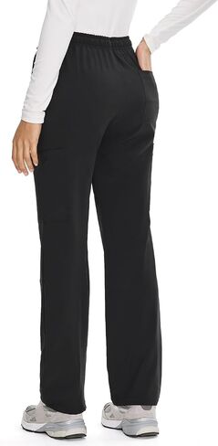 COZYFIT Straight Leg Scrub Pants for Women, Drawstring Soft Stretch, Anti-Wrinkle Women's Scrub Pants with 6 Pockets in Kuwait