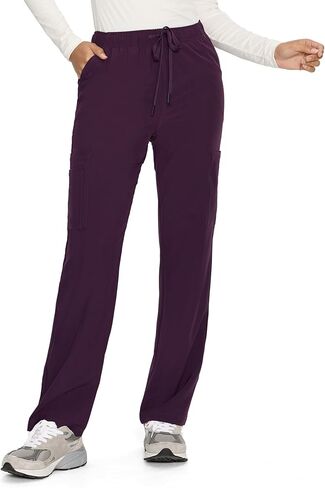 COZYFIT Straight Leg Scrub Pants for Women, Drawstring Soft Stretch, Anti-Wrinkle Women's Scrub Pants with 6 Pockets in Kuwait