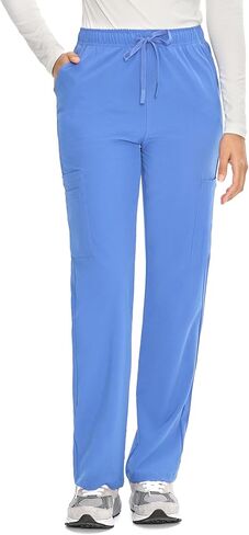 COZYFIT Straight Leg Scrub Pants for Women, Drawstring Soft Stretch, Anti-Wrinkle Women's Scrub Pants with 6 Pockets in Kuwait
