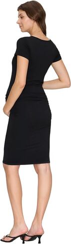 Women's Maternity Dress Short Sleeve Ruched Pregnancy Summer Dresses in Saudi Arabia