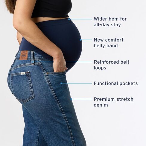 بنطلون جينز Levi Strauss Signature Gold للنساء للحوامل مريح وواسع الساق in Kuwait
