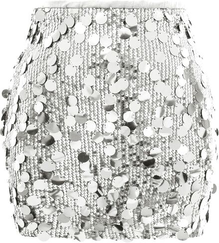 Women Sequin Mini Skirt Sexy Sparkle Waist Elastic Stretch Night Out Party Club Short Skirts in Saudi Arabia