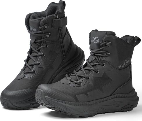 Womens Tactical Boots Comfortable Work Boots For Women 6 Inch Lightweight Combat Boots Womens Zipper Emt Army Boots For Women in Kuwait