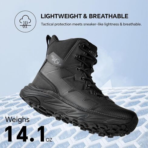 Womens Tactical Boots Comfortable Work Boots For Women 6 Inch Lightweight Combat Boots Womens Zipper Emt Army Boots For Women in Kuwait