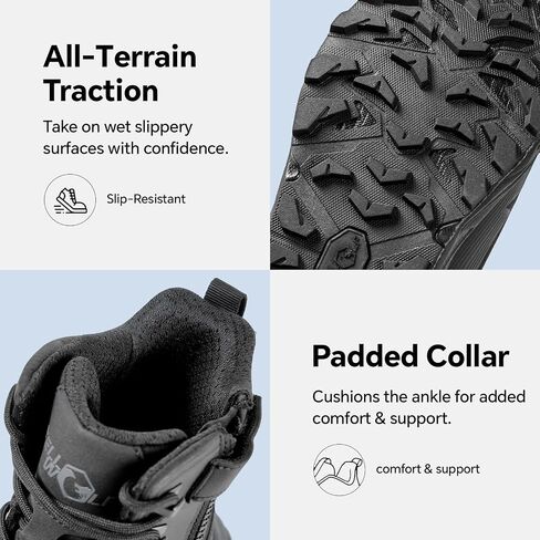 Womens Tactical Boots Comfortable Work Boots For Women 6 Inch Lightweight Combat Boots Womens Zipper Emt Army Boots For Women in Kuwait
