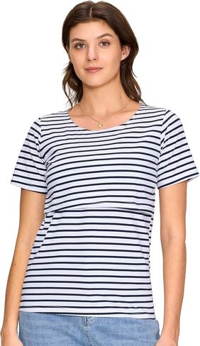 3 Pack Women's Nursing Tops, Breastfeeding Shirts Short Sleeve, Double Layer Maternity Clothes in Saudi Arabia
