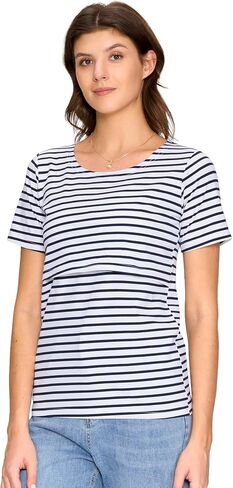 3 Pack Women's Nursing Tops, Breastfeeding Shirts Short Sleeve, Double Layer Maternity Clothes in Saudi Arabia