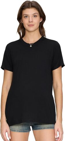 3 Pack Women's Maternity Shirts, Crew Neck Maternity Top Side Split Pregnancy Clothes Short Sleeve in Saudi Arabia