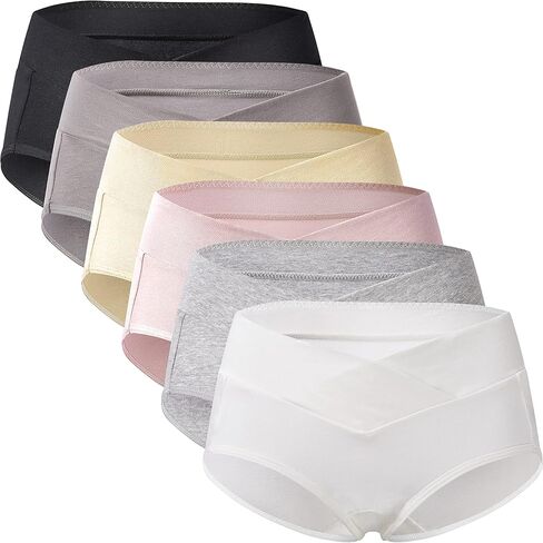 Mama Cotton Women's Under The Bump Maternity Panties Pregnancy Postpartum Maternity Underwear Multi-Pack in Saudi Arabia