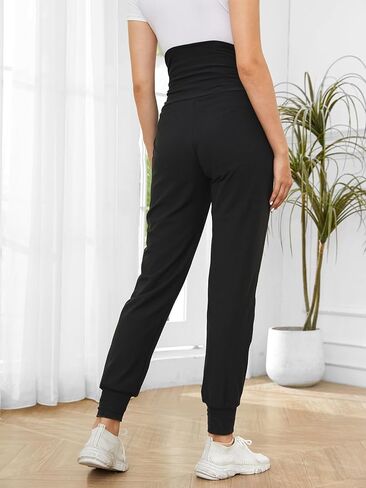 PARNIXS Maternity Two-Piece Set Basic Stretch Design with Pockets Soft Leggings for Active Moms Yoga Pants - Year-Round Wear in Saudi Arabia