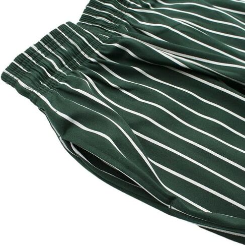 COOKMAN Chef Pants - Stripe : Dark Green in Kuwait