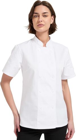Chef Coat Women Short Sleeve Lightweight Black Chef Jacket For Women Chef Uniform for Kitchen,Restaurant,Bakery in Kuwait