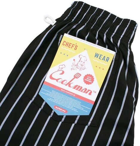 COOKMAN Chef Pants - Stripe : Black in Kuwait