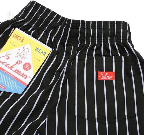 COOKMAN Chef Pants - Stripe : Black in Kuwait