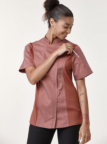 Women's Short Sleeve Chef Coat Cool Vent Chef Jacket 2847SJW in Kuwait