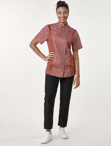 Women's Short Sleeve Chef Coat Cool Vent Chef Jacket 2847SJW in Kuwait