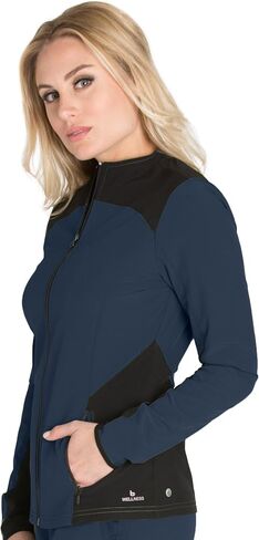 Barco One Wellness BWW901 Zip Front Warm-Up Steel/Black XS in Kuwait
