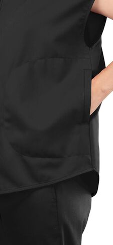 Scrubs for Women Set - Sleeveless Stand-Up Collar Scrub Top and Tapered Jogger Pants, 8-Pocket Work Uniform in Saudi Arabia